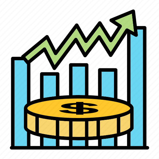 Dividend, fluctuation, graph, money, yield icon - Download on Iconfinder