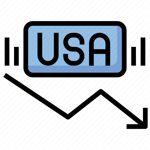Business, finance, loss, crash, currency, usa, down icon - Download on Iconfinder