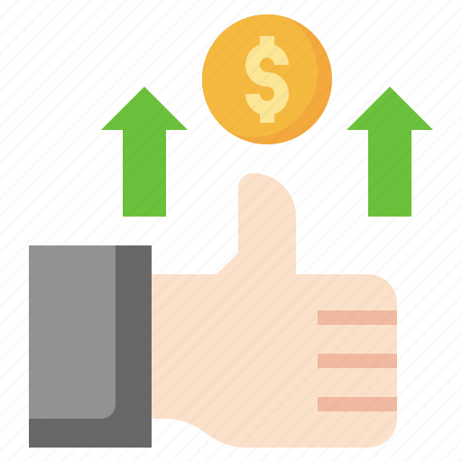 Increase, appreciation, money, business, finance, thumbs, up icon - Download on Iconfinder
