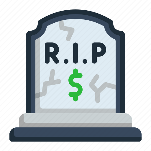 Rest, peace, bankruptcy, crisis, tombstone, rip, dollar icon - Download on Iconfinder