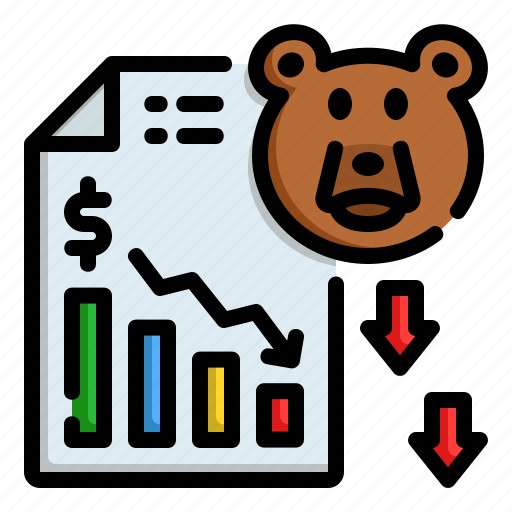 Bear, market, investment, stock, down, arrow, decrease icon - Download on Iconfinder