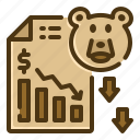 bear, market, investment, stock, down, arrow, decrease