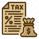 tax, money, bag, payment, economy, percent, bill, document