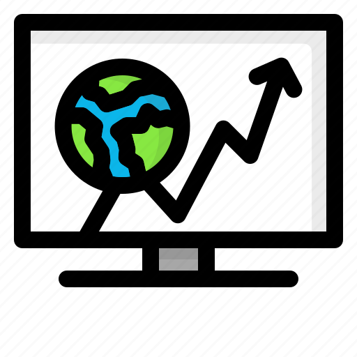 Global, economy, analysis, growth, increase, revenue, statistics icon - Download on Iconfinder