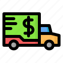 money, truck, cash, economy, delivery, transport, dollar