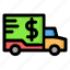 money, truck, cash, economy, delivery, transport, dollar 