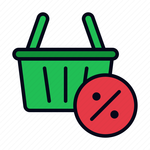 Shopping, basket, discount, percent, business, purchase, market icon - Download on Iconfinder