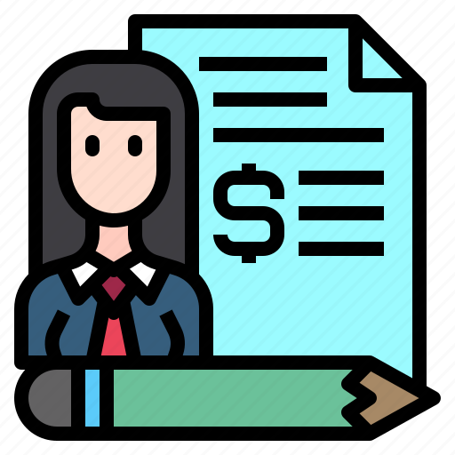 Business, woman, file, accounting, economy, management icon - Download on Iconfinder