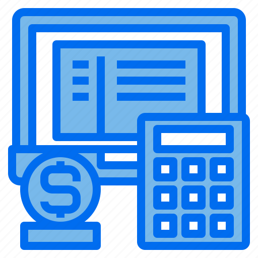 Laptop, currency, calculator, finance, accounting, economy, management icon - Download on Iconfinder