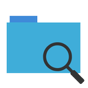 blue, explorer, magnifying glass, file, folder, finder