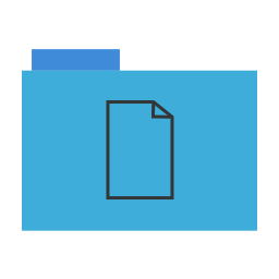 Blue, folder, document, my documents, page icon - Free download