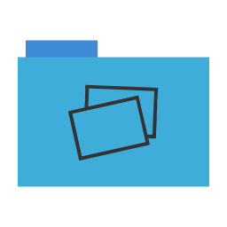 Blue, photographs, pictures, photos, images, folder, my pictures icon - Free download