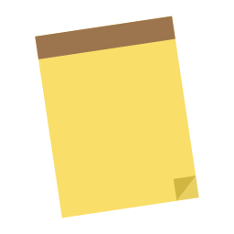 Brown, memo, notepad, yellow, note, pad, shading icon - Free download