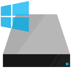 Blue, hardware, drive, windows, shading icon - Free download