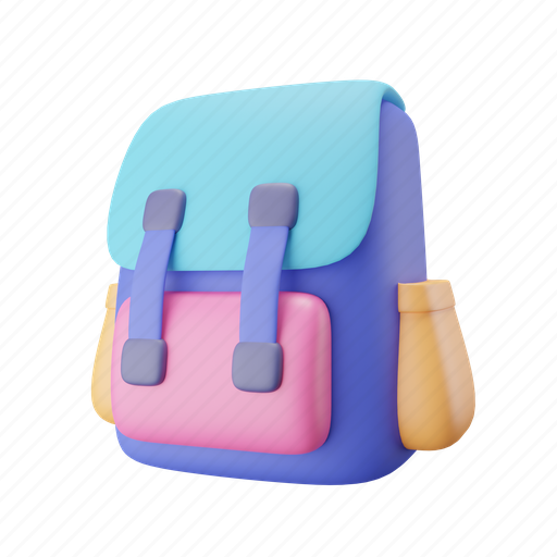 Bag, school, education 3D illustration - Download on Iconfinder