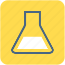 chemical flask, chemistry, conical flask, flask, laboratory