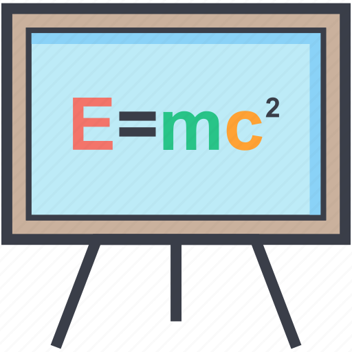 Emc2, equivalence, physics, school board, scientific formula icon - Download on Iconfinder