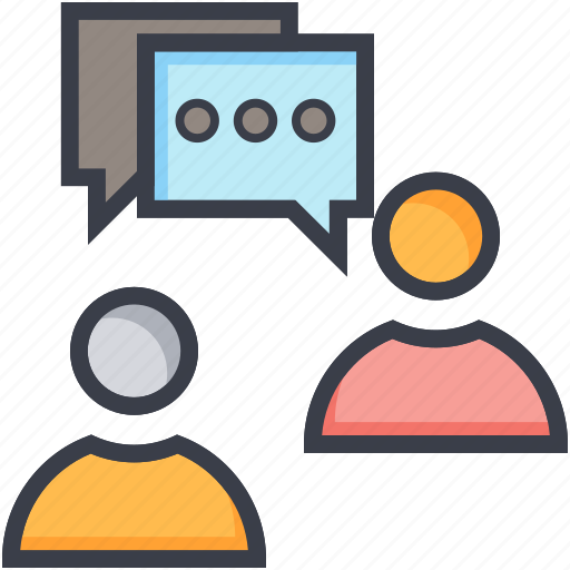 Communication, discussing, speech bubble, talking, user icon - Download on Iconfinder