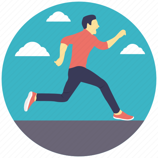Fast runner, hurrying, jogging, runner, running, running man icon - Download on Iconfinder