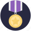1st position, medal badge, position holder, star medal, winner badge 