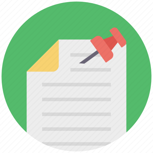 Note paper, notice, notice with thumbtack, notification, warning icon - Download on Iconfinder