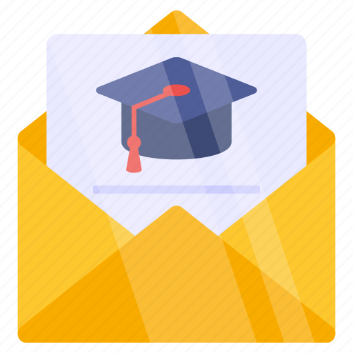 Academic mail, email, correspondence, letter, educational mail icon - Download on Iconfinder