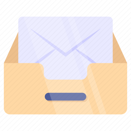 Mail drawer, letter drawer, email drawer, correspondence, envelope icon - Download on Iconfinder