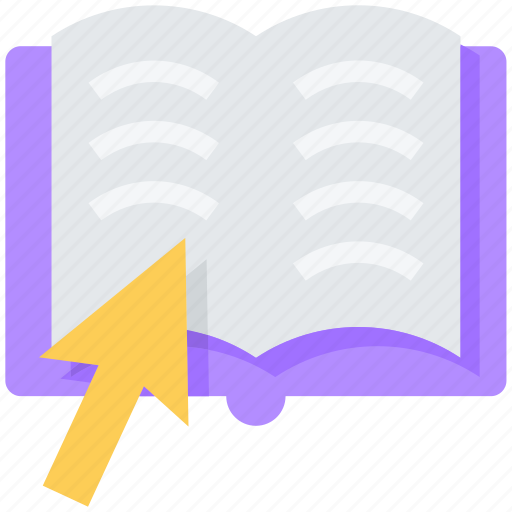 Education, book, knowledge, library, reading, click icon - Download on Iconfinder