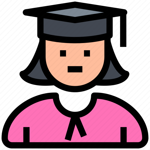Education, student, graduate, university, girl icon - Download on Iconfinder