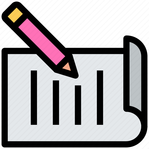 Education, paper, pencil, write, signature, document icon - Download on Iconfinder