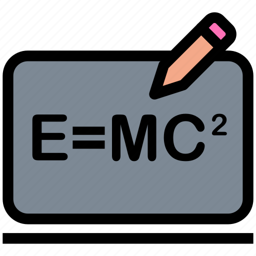 Education, formula, math, blackboard, emc2 icon - Download on Iconfinder