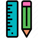 education, scale, ruler, pencil, measure