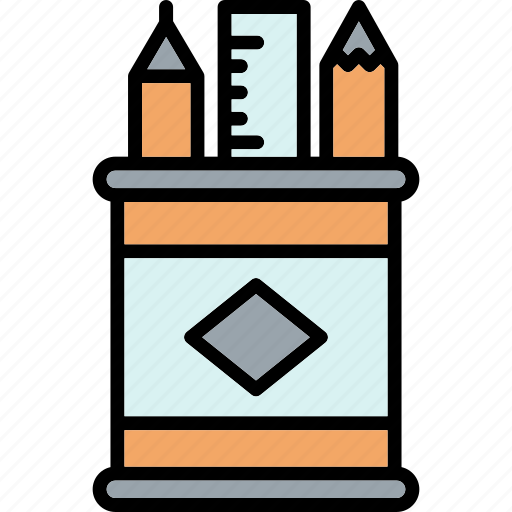Stationary, pencilcase, pencilbox, jar icon - Download on Iconfinder