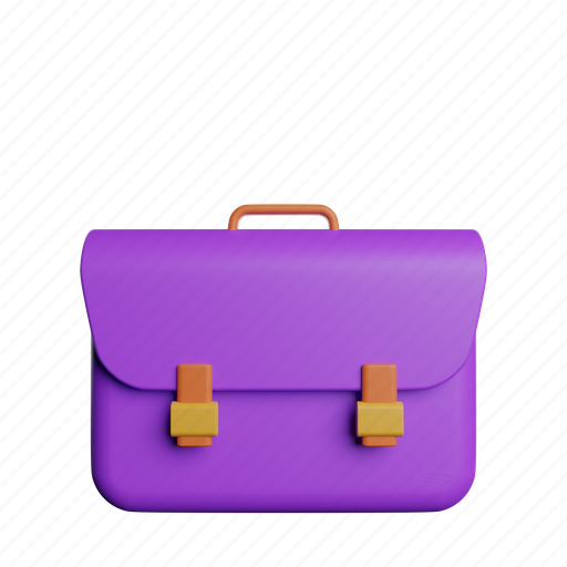 Bag, office, front, suitcase, briefcase 3D illustration - Download on Iconfinder
