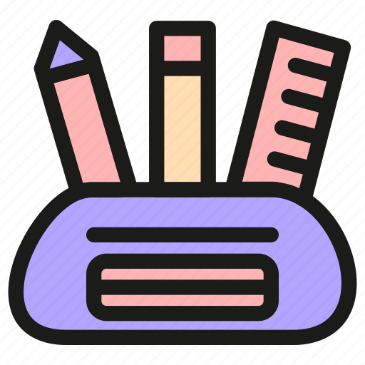 Pencil case, stationery, pencil, pen, write, writing, education icon - Download on Iconfinder