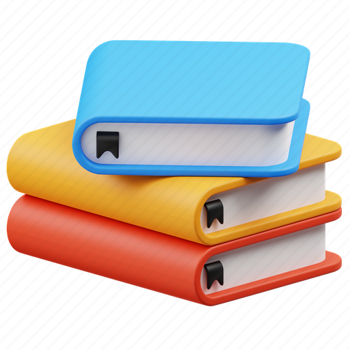 Books, study, school, book, education, learning, knowledge 3D illustration - Download on Iconfinder