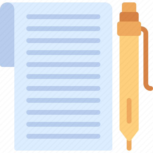 File, notebook, paper, contract, pen icon - Download on Iconfinder