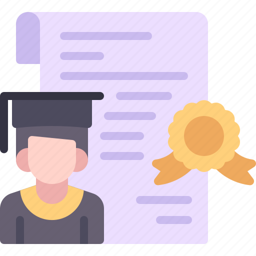 Student, bachelor, certificate, graduation, degree icon - Download on Iconfinder