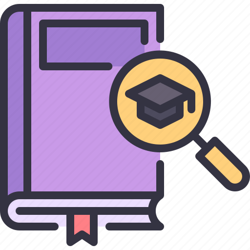 Knowledge, book, graduation, search, education icon - Download on Iconfinder