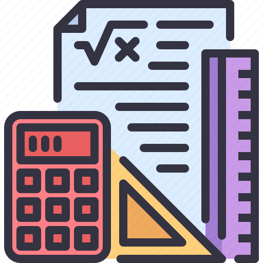 Mathematics, formula, equation, calculator, ruler icon - Download on Iconfinder