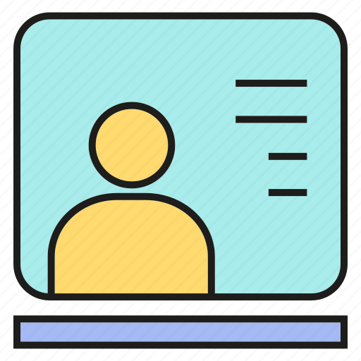 Lecture, presentation, teacher, training, whiteboard icon - Download on Iconfinder