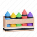 crayon, box, color pencil, drawing, color, design