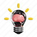 creative, idea, brain, think, bulb
