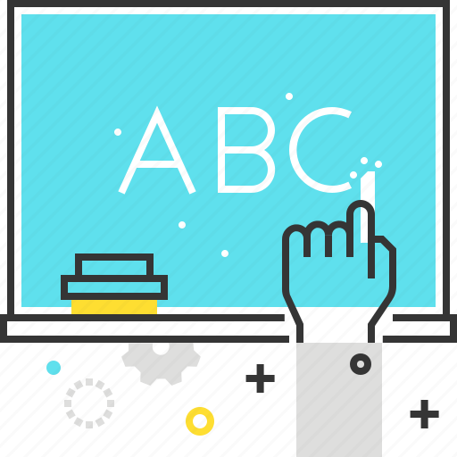 Board, chalk, drawing, education, hand, school, teacher icon - Download on Iconfinder