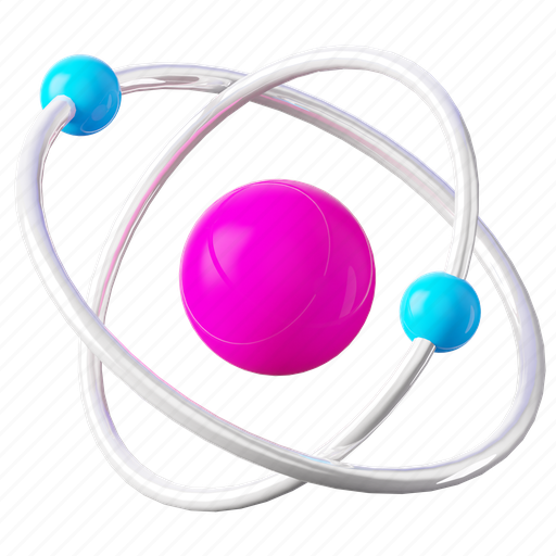 Atom, science, molecule, chemistry, electron, physics, research 3D illustration - Download on Iconfinder