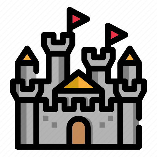Castle, medieval, halloween, security, tower, fortress, beach icon - Download on Iconfinder