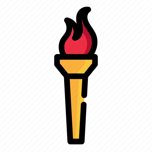 Torch, flash, olympic, flame, camping, fire, flashlight icon - Download on Iconfinder