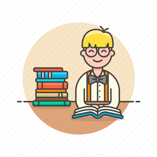 Education, nerd, book, knowledge, learn, man, science icon - Download on Iconfinder