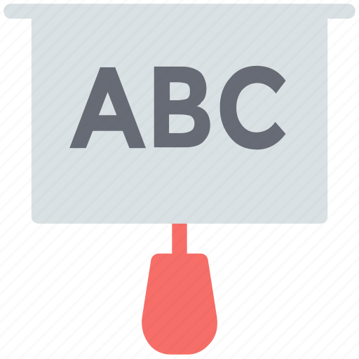 Abc chart, alphabets, basic education, folding chart, projection screen icon - Download on Iconfinder