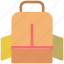 backpack, books bag, school bag, school material, student bag 